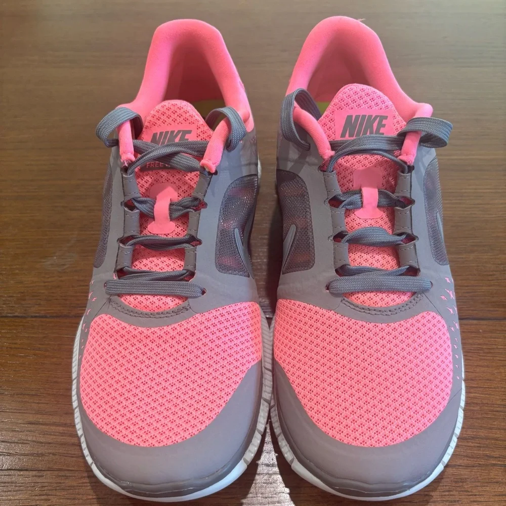 Nike Free Run 3 Women’s Running Shoes Pink Gray Size 10 - Picture 2 of 11